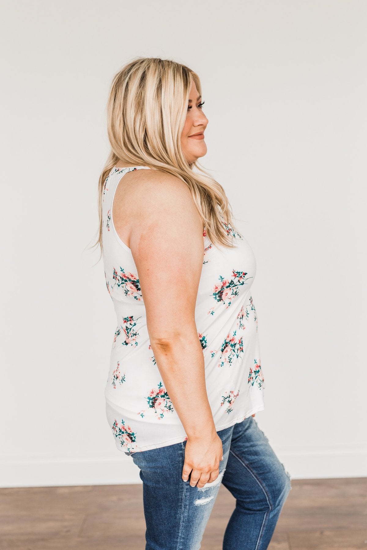 When It Comes To You Floral Tank Top- Ivory