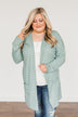 Meaningful Moments Striped Cardigan- Dusty Teal