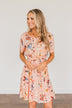 Doing Something Right Floral Dress- Peach