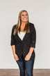 Go Getter Open Front Lightweight Jacket- Black