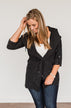 Go Getter Open Front Lightweight Jacket- Black