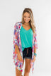 Longing For Your Love Floral Kimono- Multi-Color