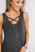 The Perfect Touch Long Necklace- Silver