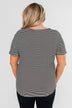 One Day At A Time Striped Color Block Top- Black, Pink, Navy