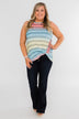 Together With You Striped Twist Top-  Multi-Colored