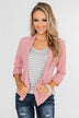 Keep It Professional Blazer- Light Pink