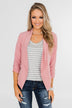 Heather Grey & White Striped V-Neck Top