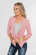 Keep It Professional Blazer- Light Pink