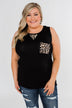 Wild Side Leopard Tank Top- Black