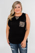 Wild Side Leopard Tank Top- Black