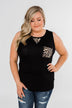 Wild Side Leopard Tank Top- Black