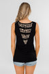 Wild Side Leopard Tank Top- Black