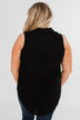 Taking Chances Collar Tank Top- Black