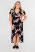 Promise To Keep Hi-Low Floral Maxi Dress- Black