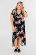 Promise To Keep Hi-Low Floral Maxi Dress- Black