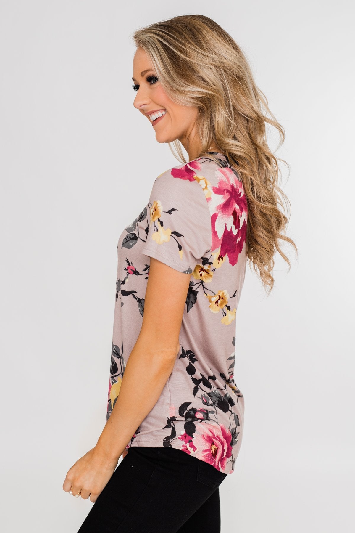 Midnight Floral Dreams Top