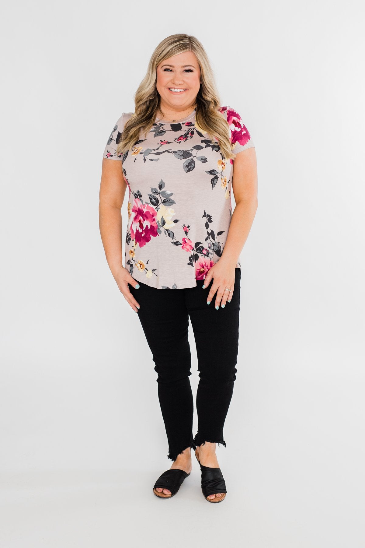 Midnight Floral Dreams Top