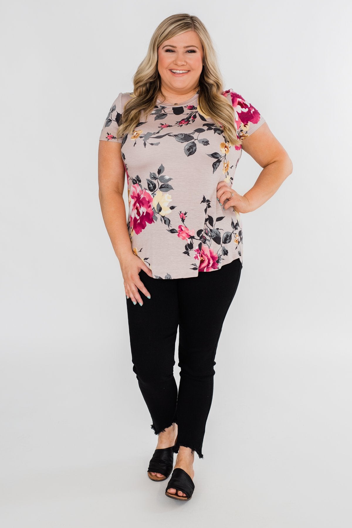 Midnight Floral Dreams Top
