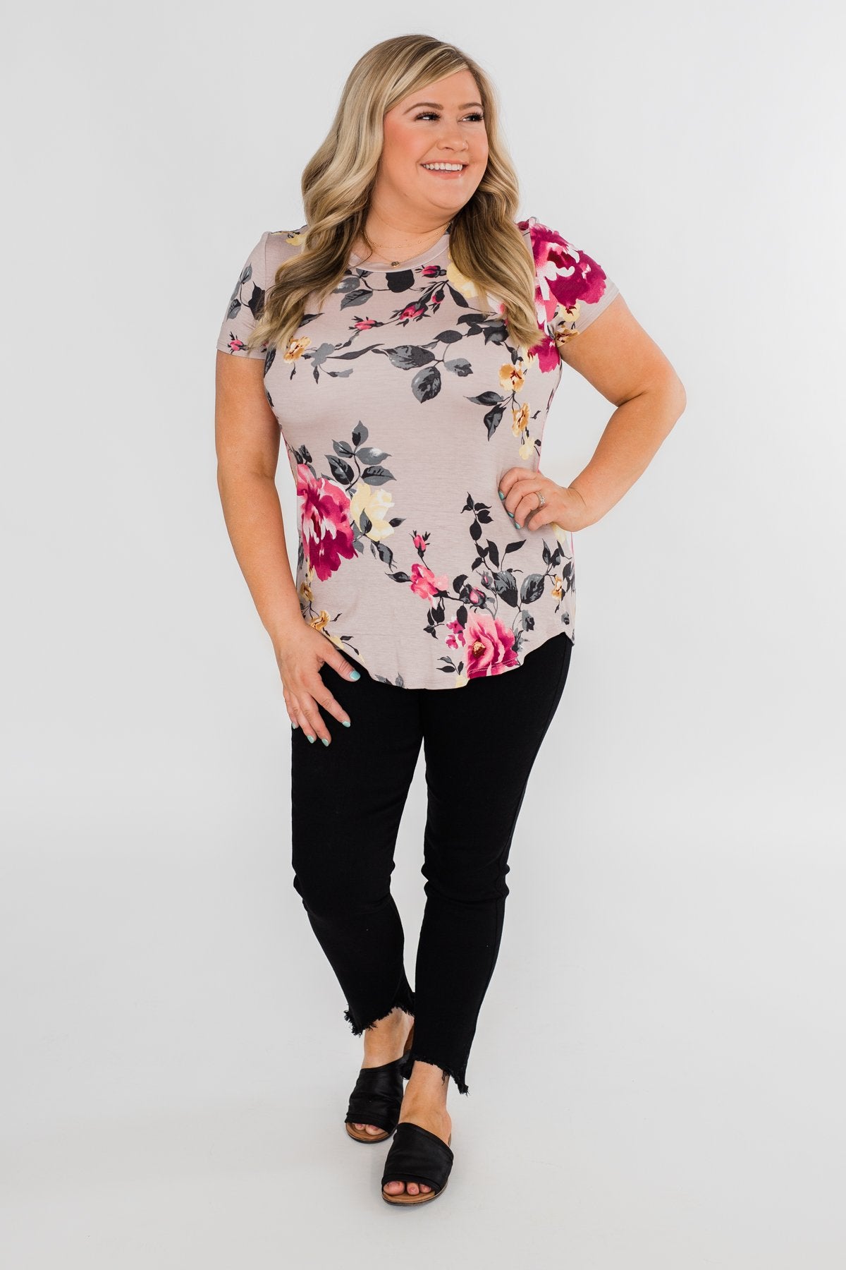 Midnight Floral Dreams Top