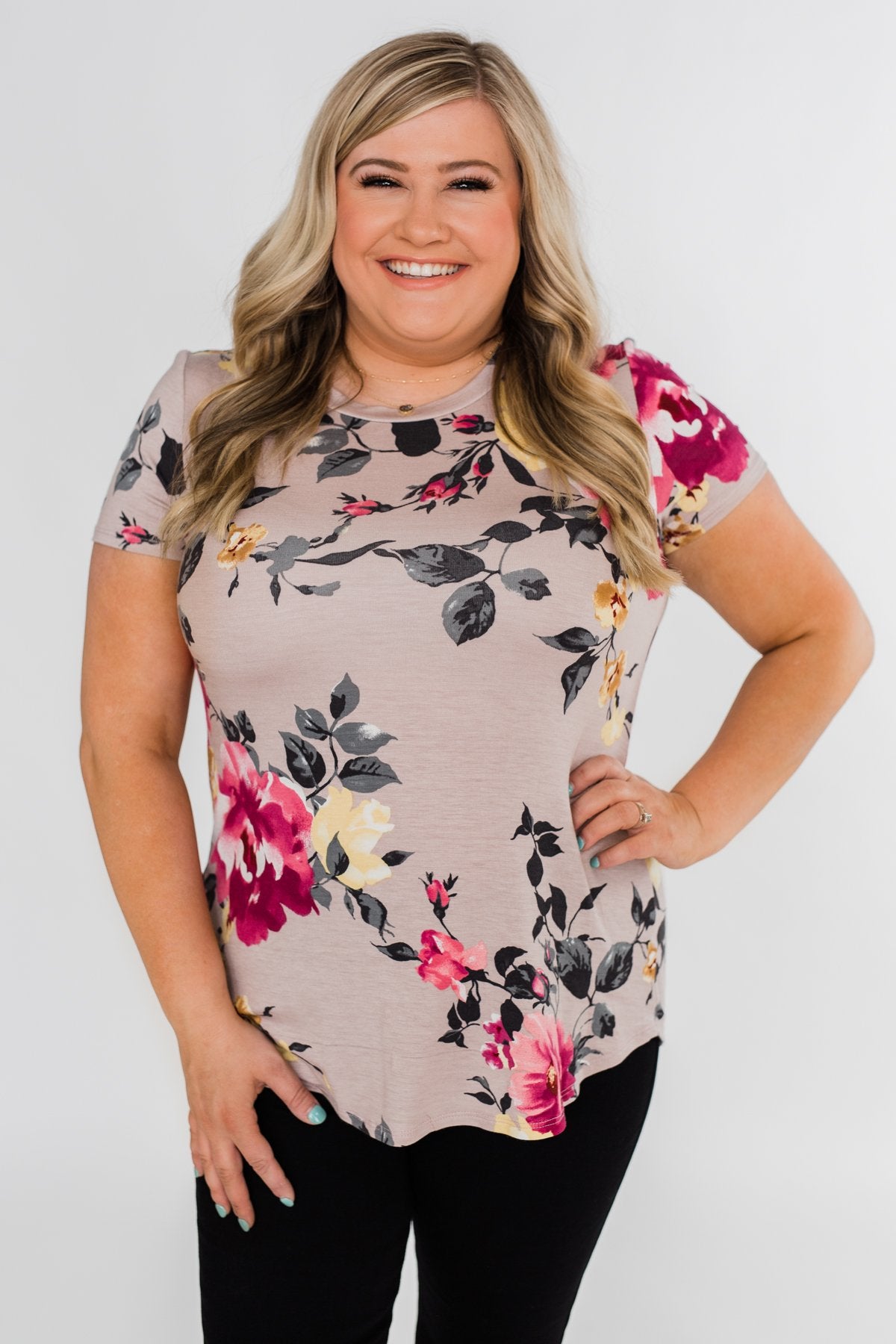 Midnight Floral Dreams Top