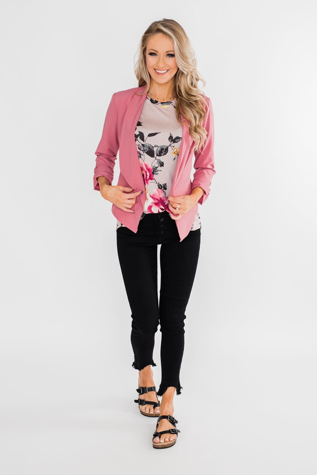 Keep It Professional Blazer- Dark Mauve
