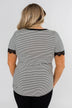 All About the Accents Black & White Striped Top