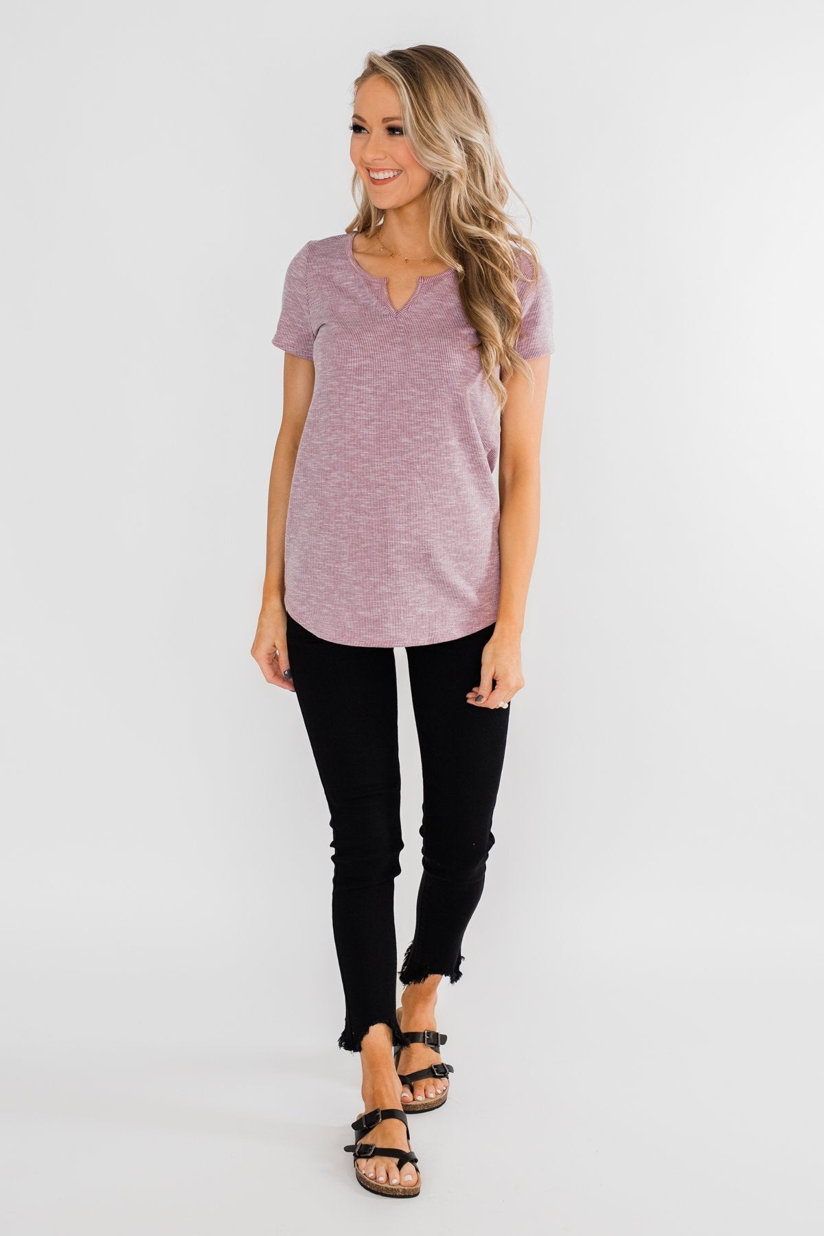 Dusty Purple Notch Top