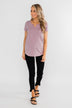 Dusty Purple Notch Top