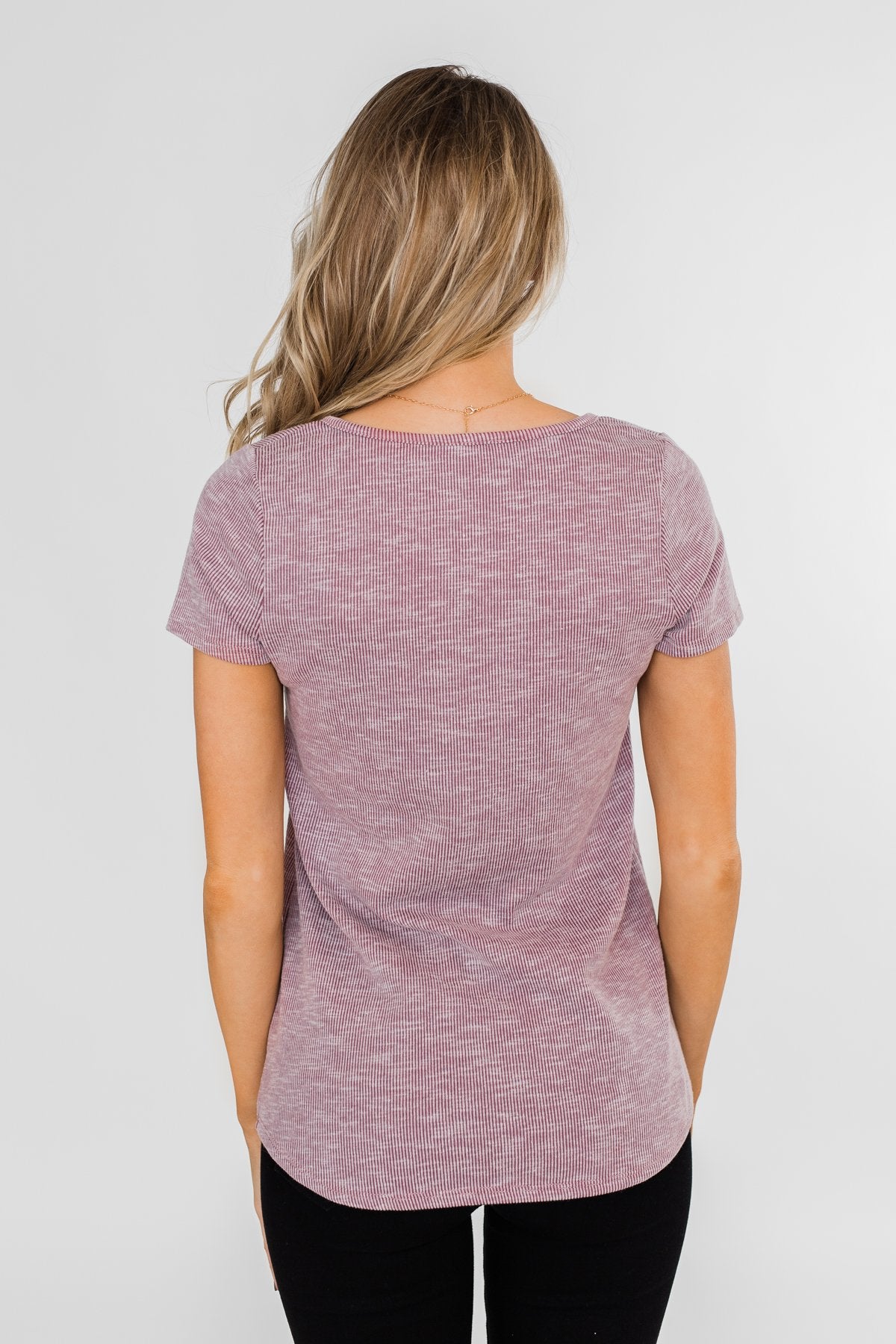 Dusty Purple Notch Top