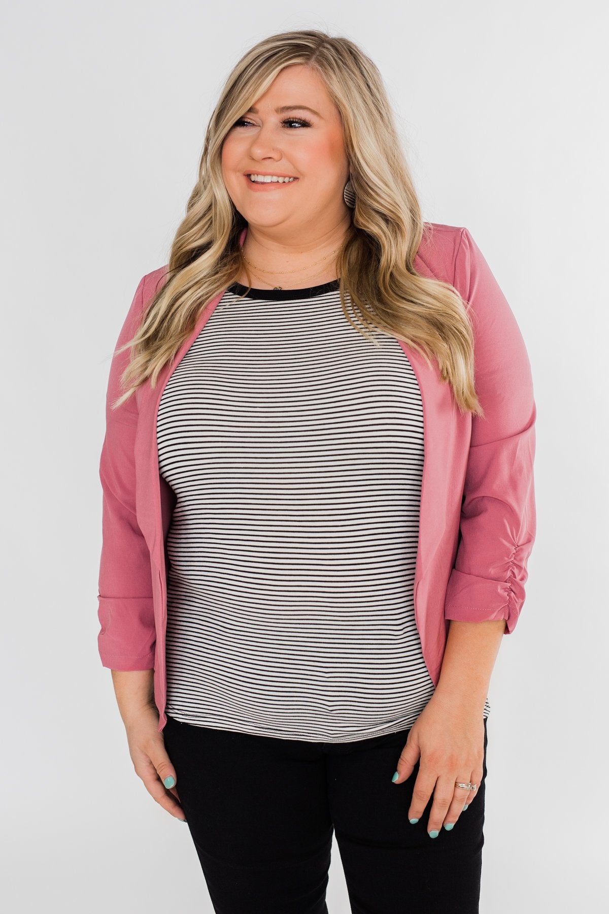 Keep It Professional Blazer- Dark Mauve