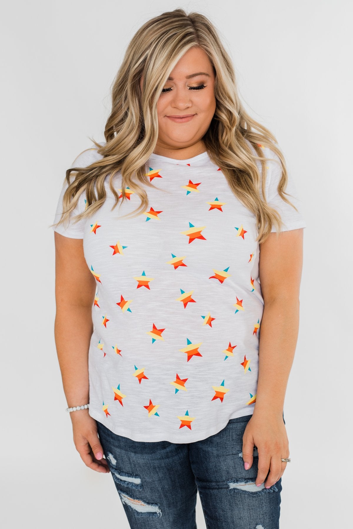 Make Life Grand Star Top- White