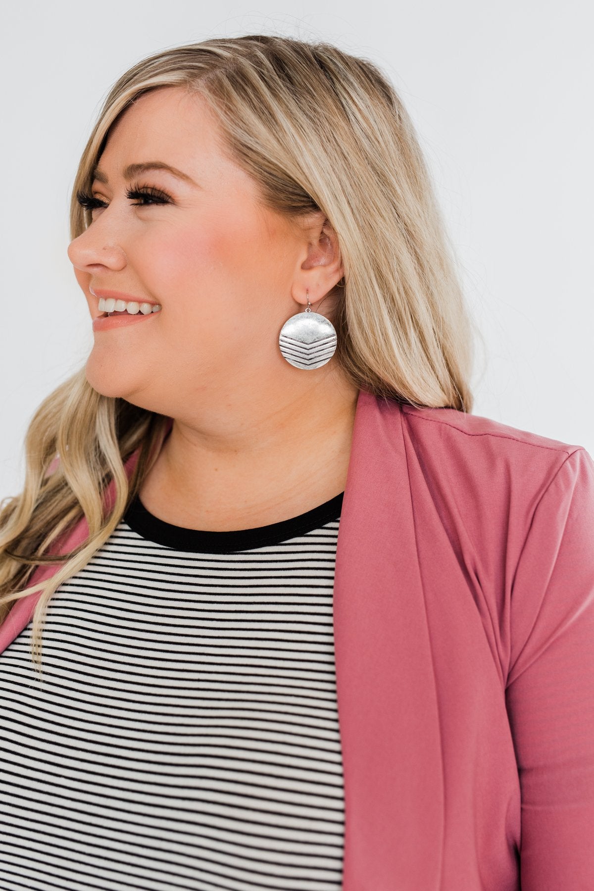 Circle Me Silver Earrings