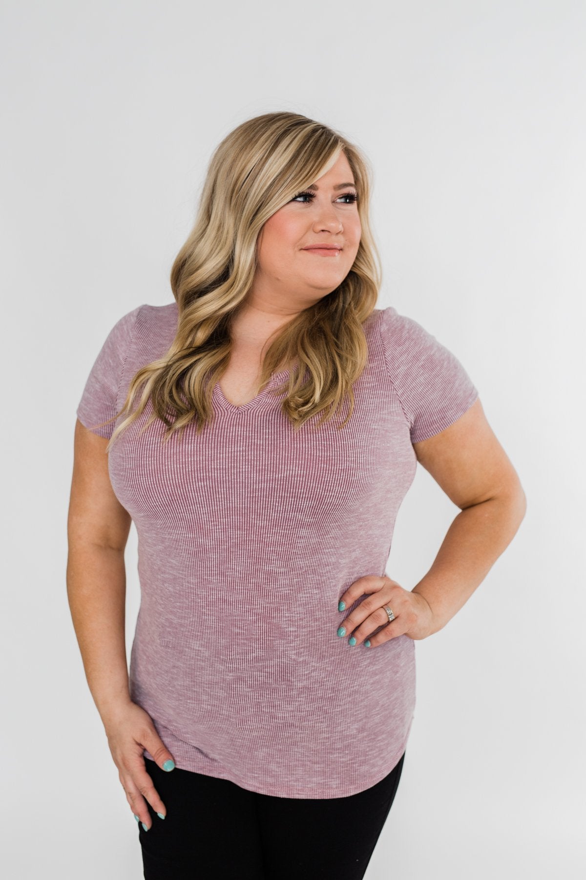 Dusty Purple Notch Top