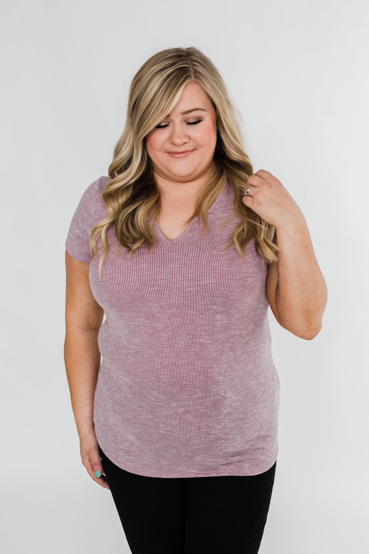 Dusty Purple Notch Top