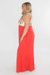 There She Goes Again Floral Maxi Dress- Vibrant Coral