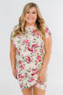Growing In Love Floral Dress- Ivory