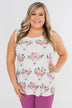Floral Skull Tank Top- White
