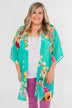 Going Beyond Floral Kimono- Teal