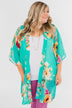Going Beyond Floral Kimono- Teal