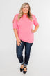 Once Upon A Time Criss Cross Sleeve Top- Ultra Pink