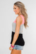 Start Today Color Block Tank Top- Neon Pink