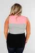Start Today Color Block Tank Top- Neon Pink