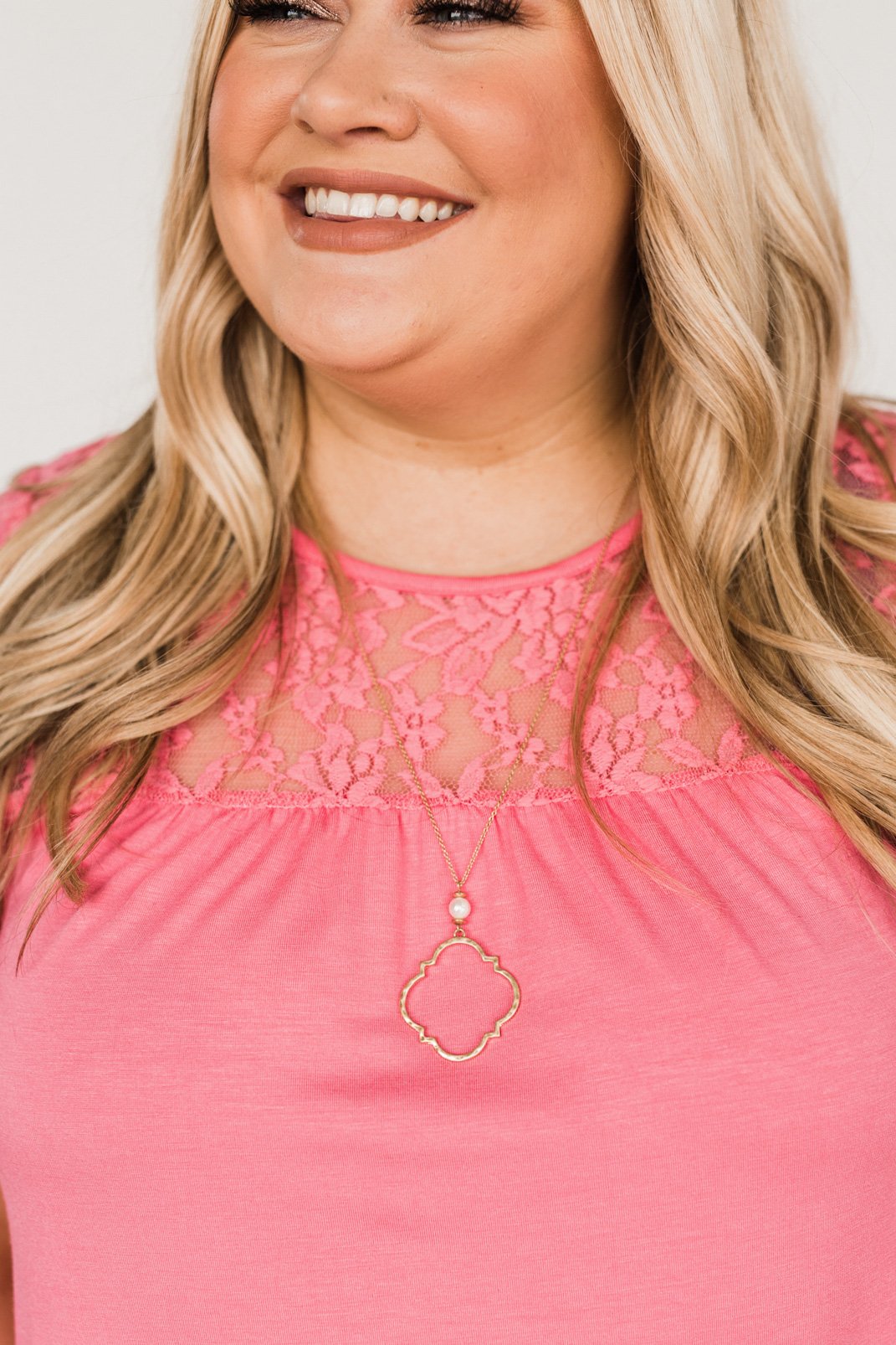 Nice & Easy Long Pendant Necklace- Gold