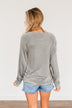 "Midwest" Long Sleeve Graphic Top- Grey