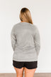 "Midwest" Long Sleeve Graphic Top- Grey