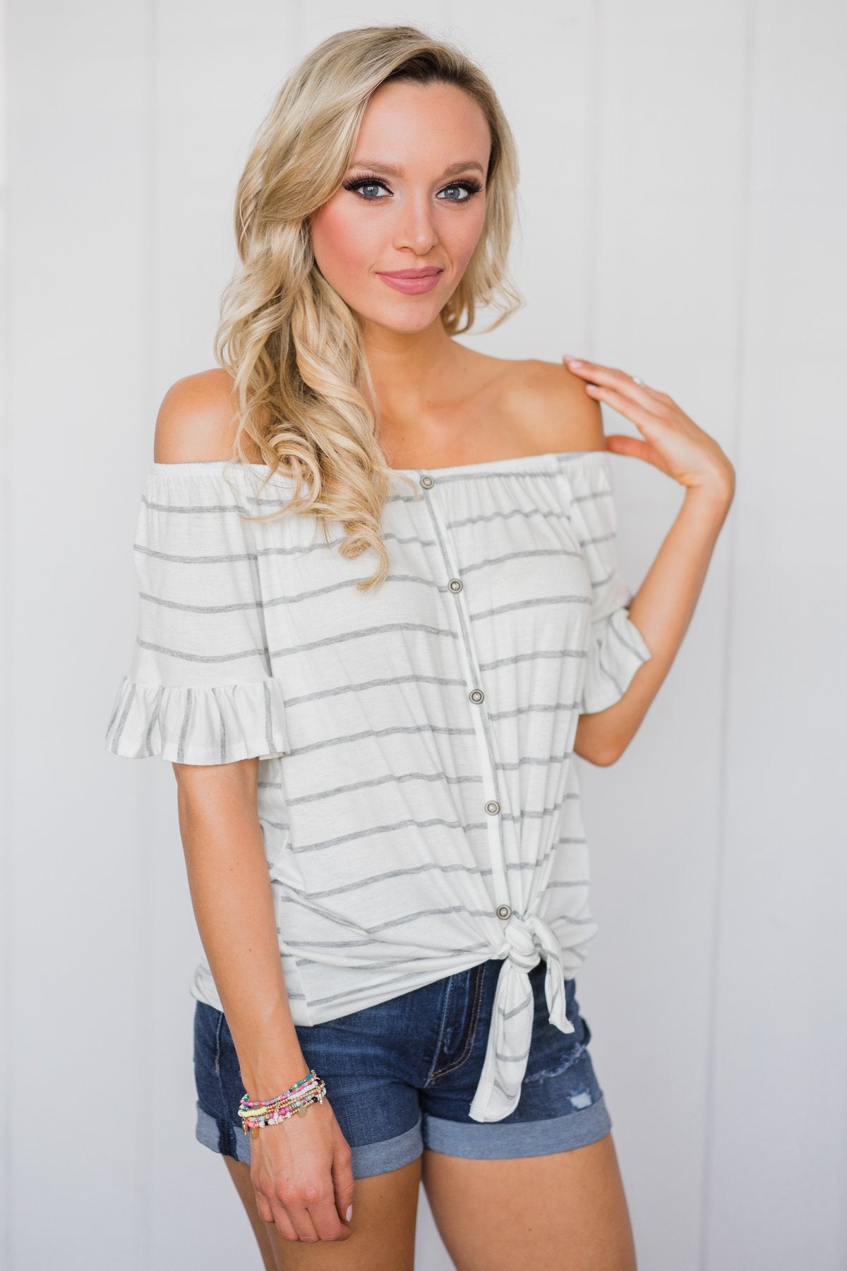 Tied Up in Summer Striped Top