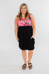 Attracted to You Floral Dress- Neon Pink & Black