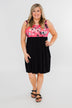 Attracted to You Floral Dress- Neon Pink & Black