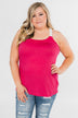 Crochet Strap Fuchsia Tank Top