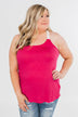 Crochet Strap Fuchsia Tank Top